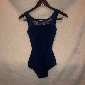 Body Wrappers Blue lace leotard